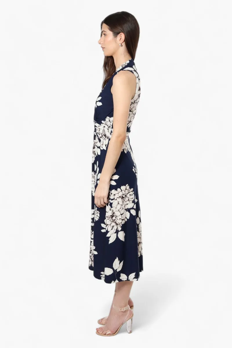 Beechers Brook Sleeveless Front Twist Maxi Dress - Navy sold by Fairweather product image thumbnail 3