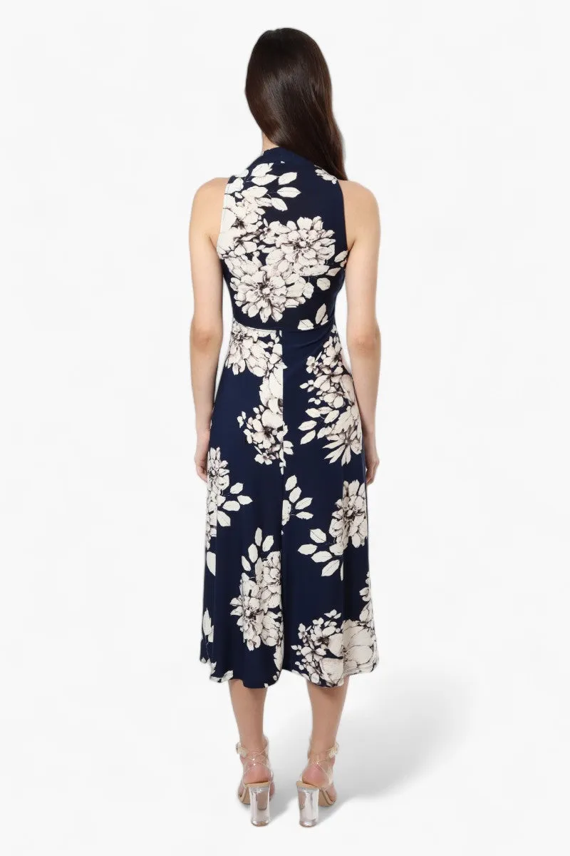 Beechers Brook Sleeveless Front Twist Maxi Dress - Navy sold by Fairweather product image thumbnail 4