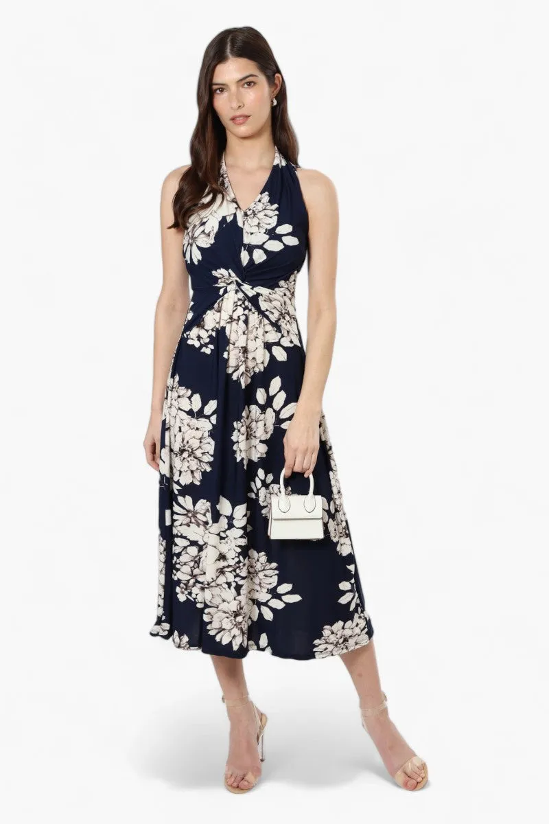 Beechers Brook Sleeveless Front Twist Maxi Dress - Navy sold by Fairweather product image thumbnail 2