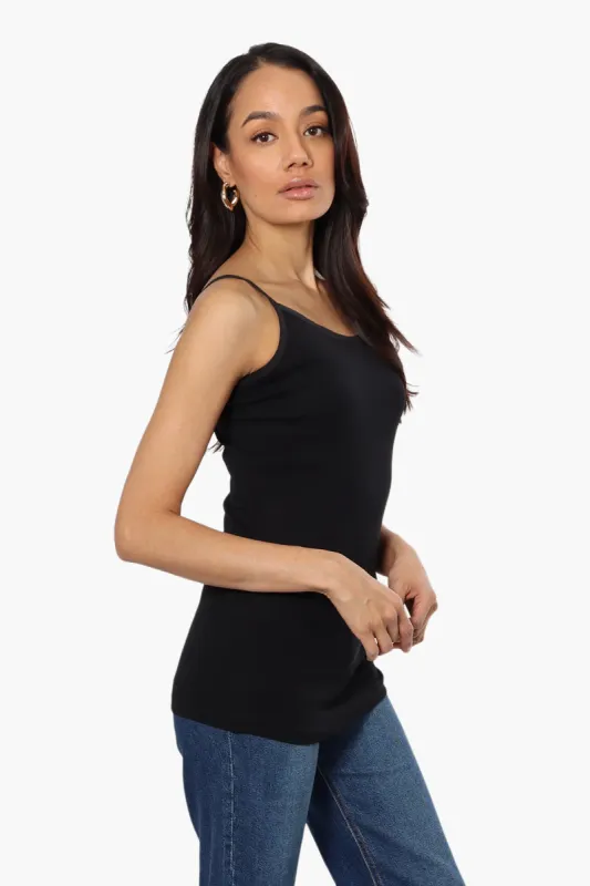 Majora Solid Basic Cami Tank Top - Black sold by Fairweather