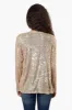 Limite Long Sleeve Sequin Wrap Cardigan - Beige sold by Fairweather
