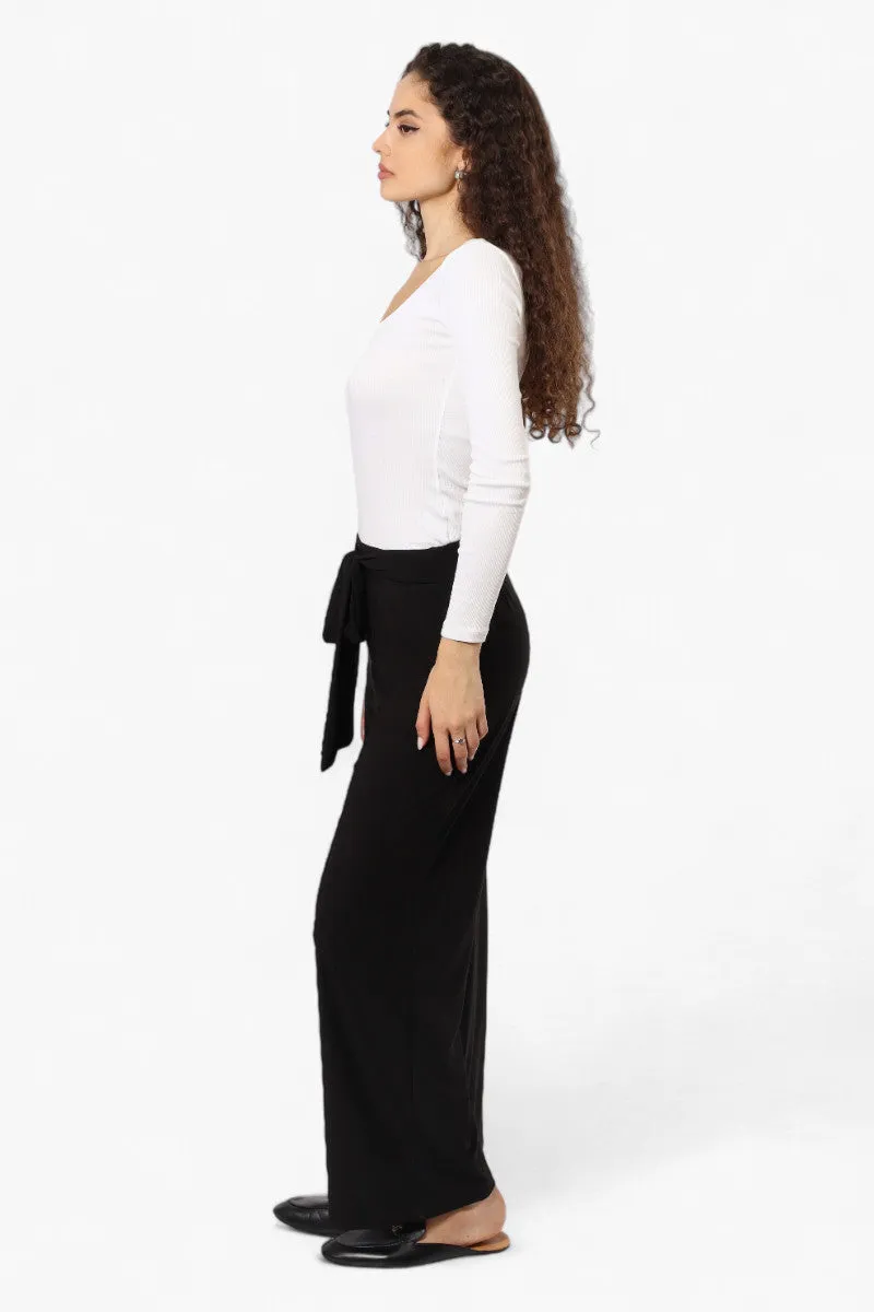 International INC Company Solid Belted Palazzo Pants - Black sold by Fairweather product image thumbnail 3