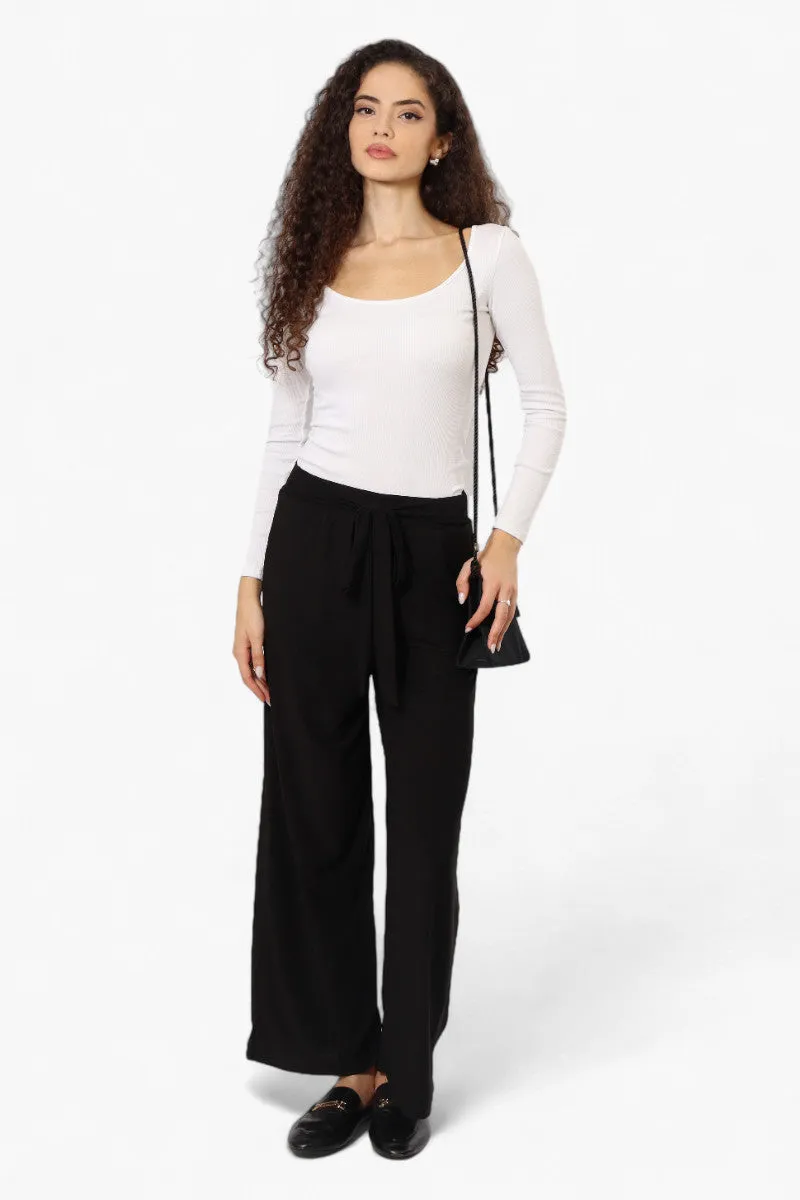 International INC Company Solid Belted Palazzo Pants - Black sold by Fairweather product image thumbnail 2