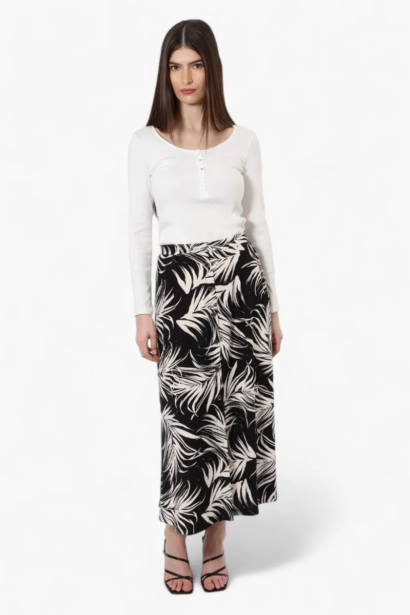 Beechers Brook Patterned Button Down Skirt - Black sold by Fairweather product image thumbnail 2