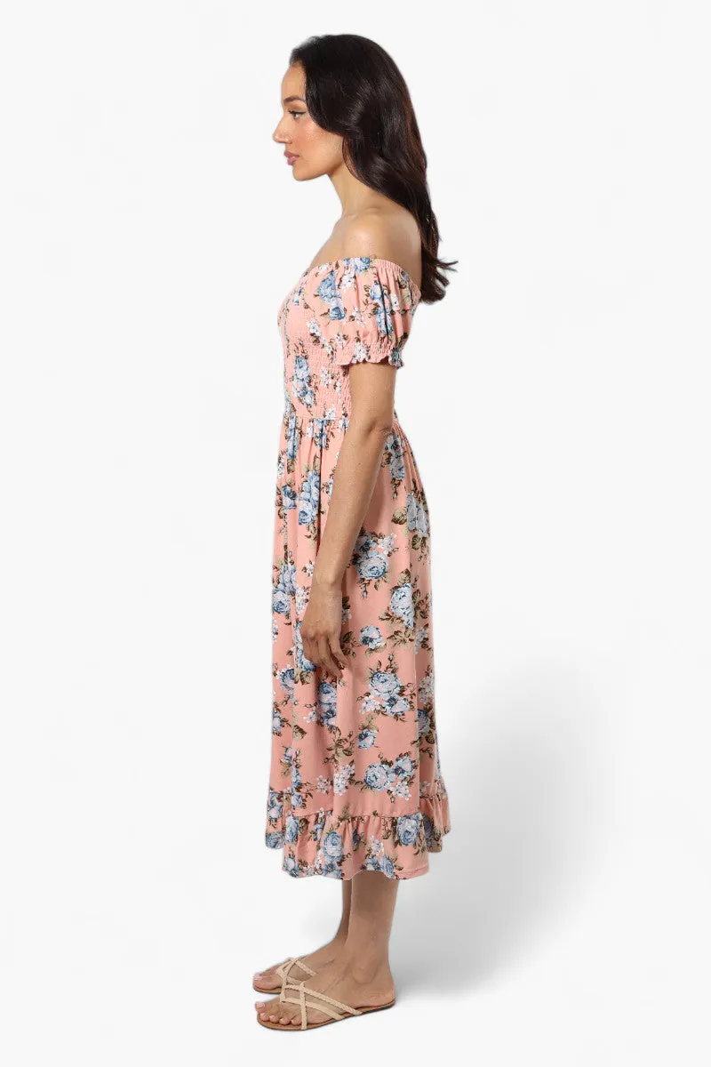 International INC Company Floral Smock Maxi Dress - Pink sold by Fairweather product image thumbnail 3