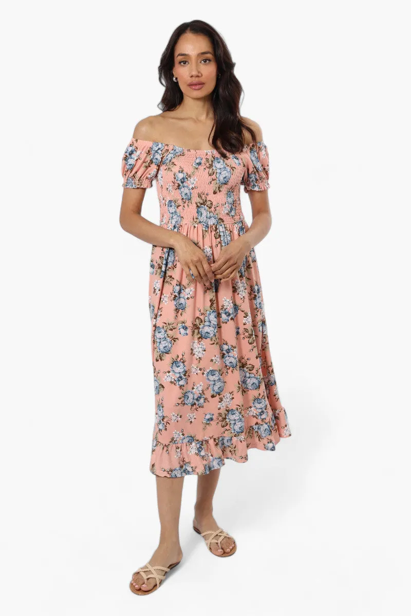 International INC Company Floral Smock Maxi Dress - Pink sold by Fairweather product image thumbnail 2
