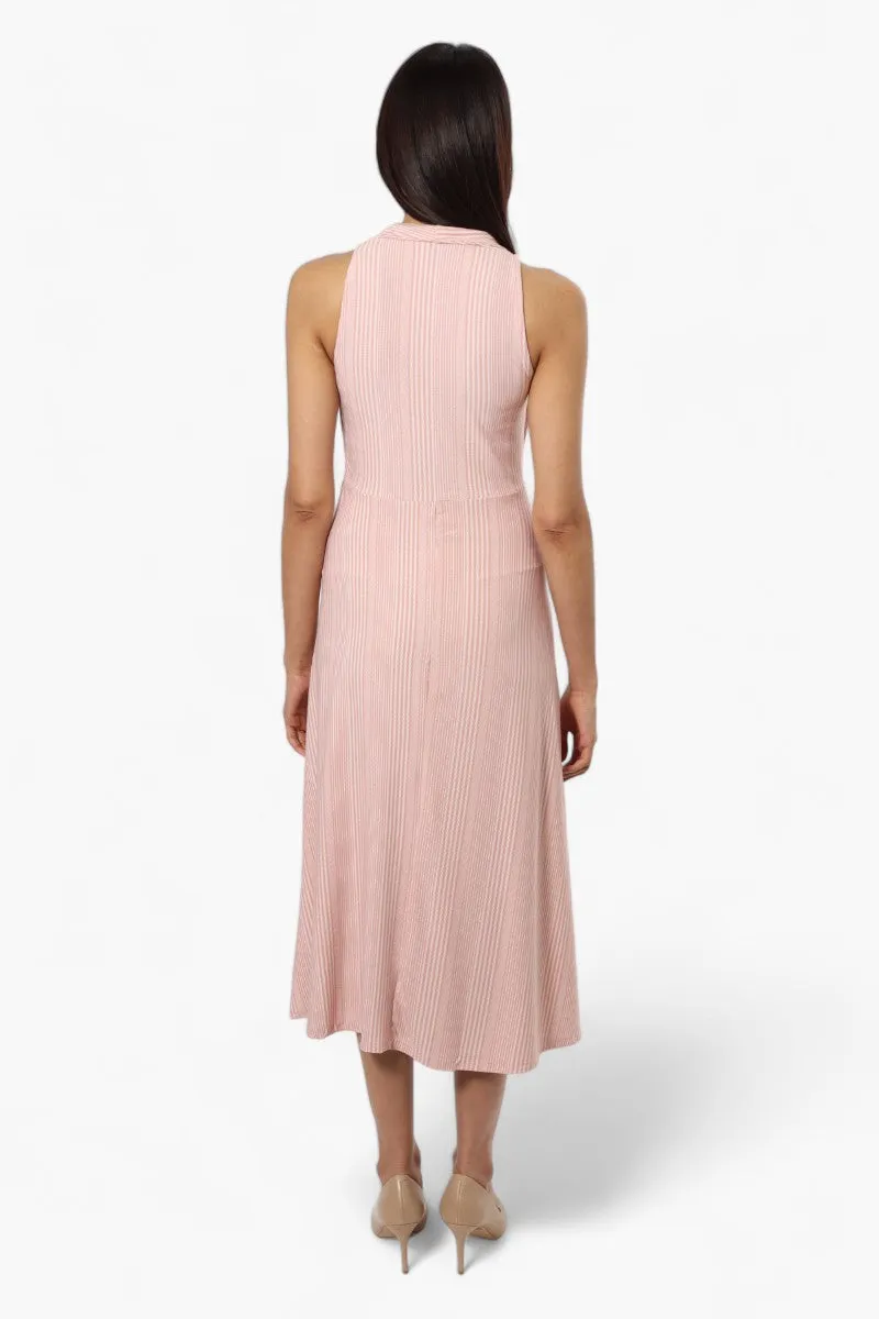 Limite Striped Sleeveless Front Twist Maxi Dress - Pink sold by Fairweather product image thumbnail 4
