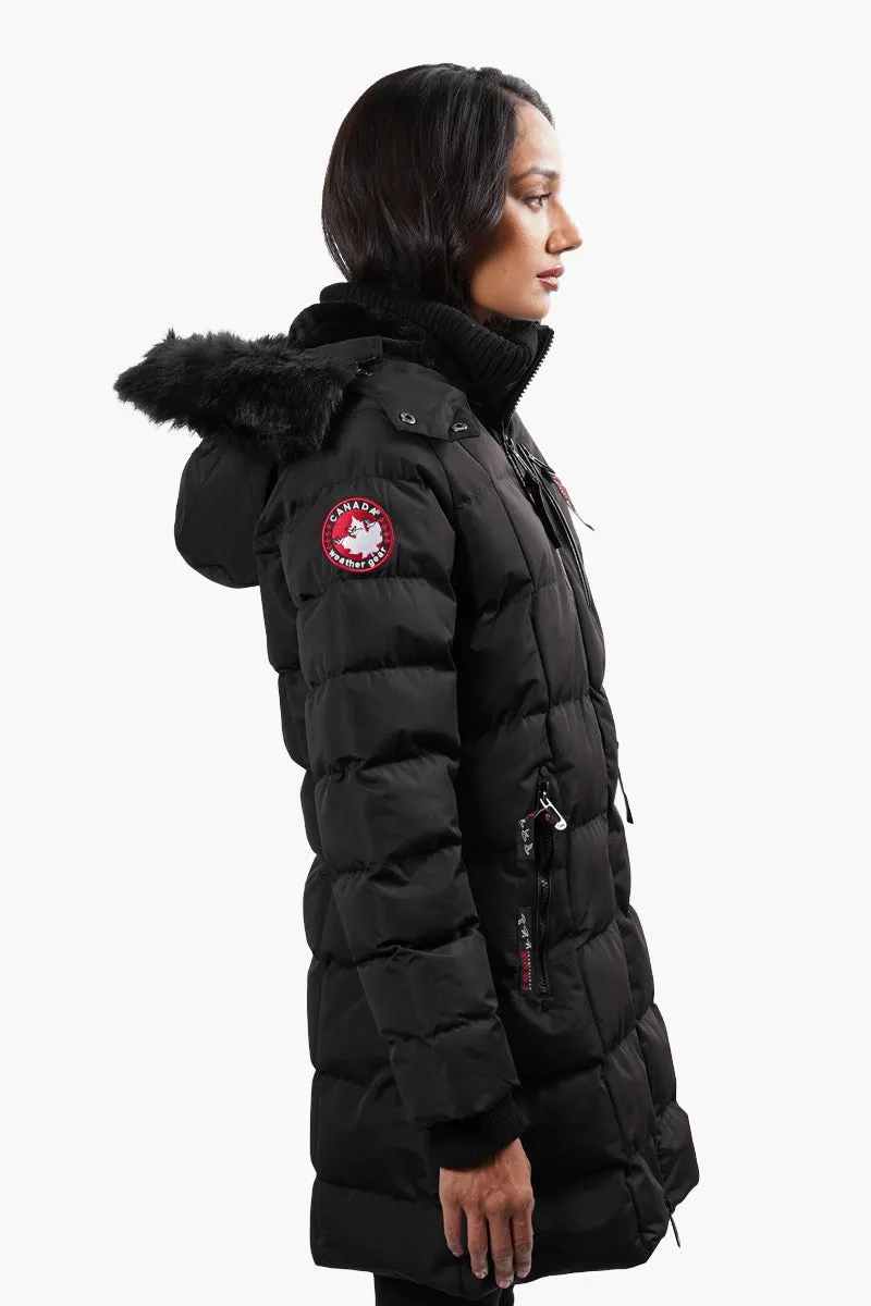 Canada Weather Gear Vegan Fur Hood Parka Jacket - Black sold by Fairweather product image thumbnail 3