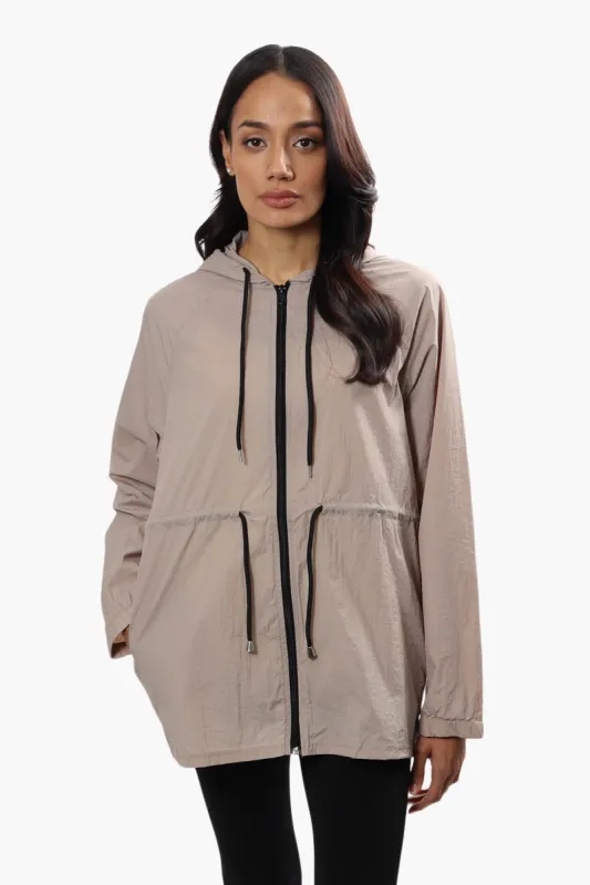 Canada Weather Gear Hooded Windbreaker Lightweight Jacket - Beige sold by Fairweather