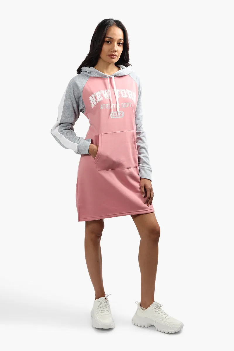 Fahrenheit New York Print Tunic Hoodie - Pink sold by Fairweather product image thumbnail 2