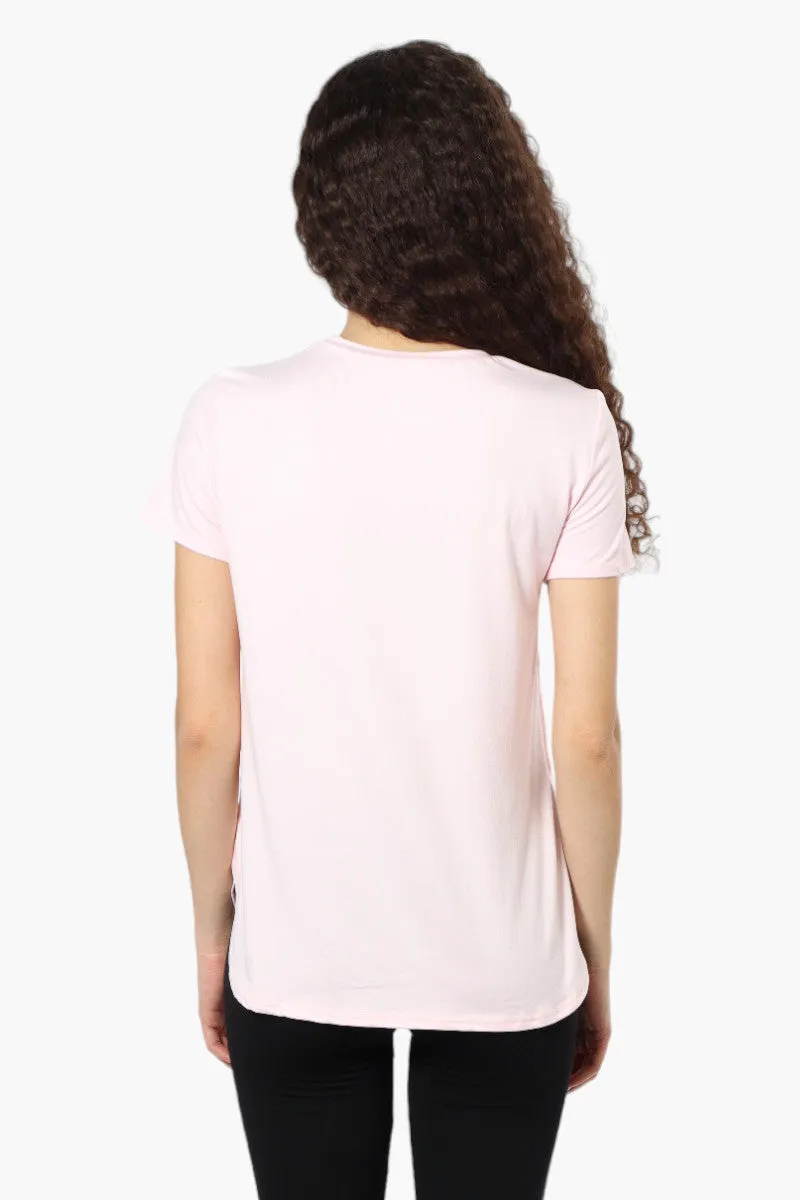 Magazine Be Happy Print Tee - Pink sold by Fairweather product image thumbnail 4
