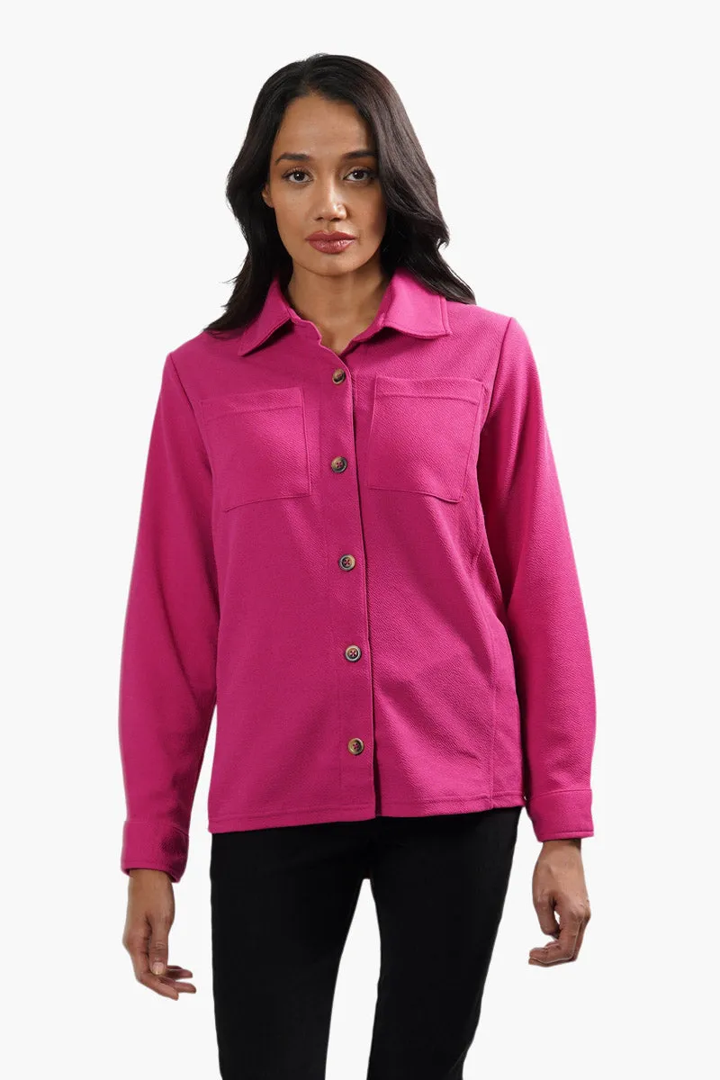 Beechers Brook Double Pocket Button Front Shirt - Pink sold by Fairweather