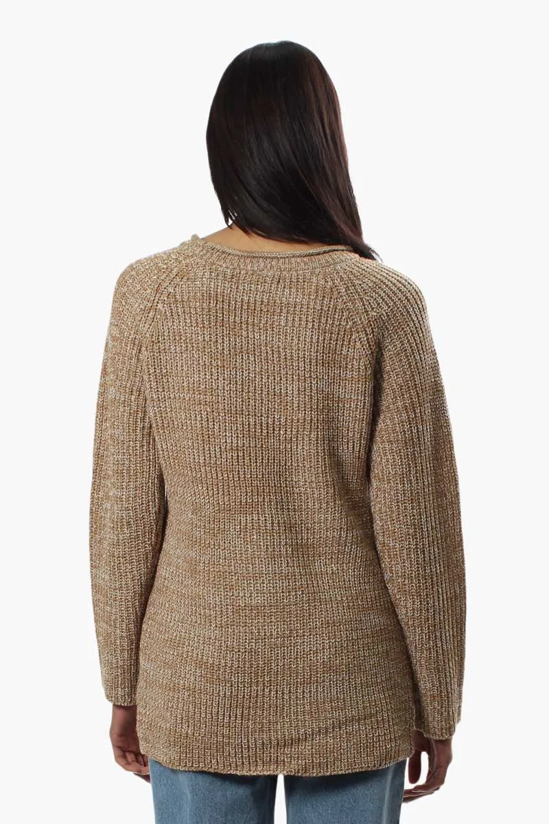 International INC Company Knit Crewneck Pullover Sweater - Camel sold by Fairweather product image thumbnail 4