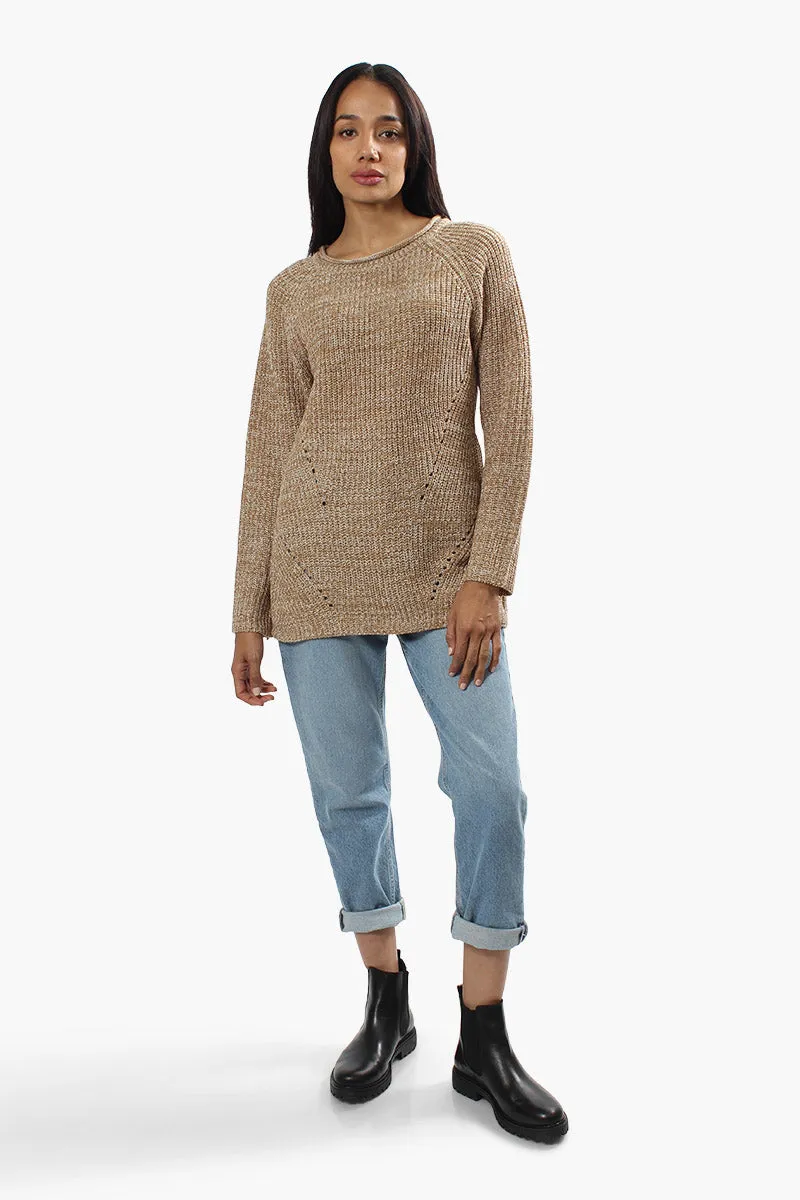 International INC Company Knit Crewneck Pullover Sweater - Camel sold by Fairweather product image thumbnail 2