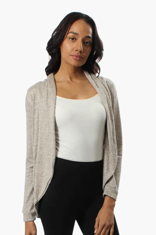 Runaway Bay Long Sleeve Open Cardigan - Stone sold by Fairweather