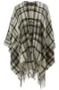International INC Company Plaid Open Poncho - Taupe sold by Fairweather