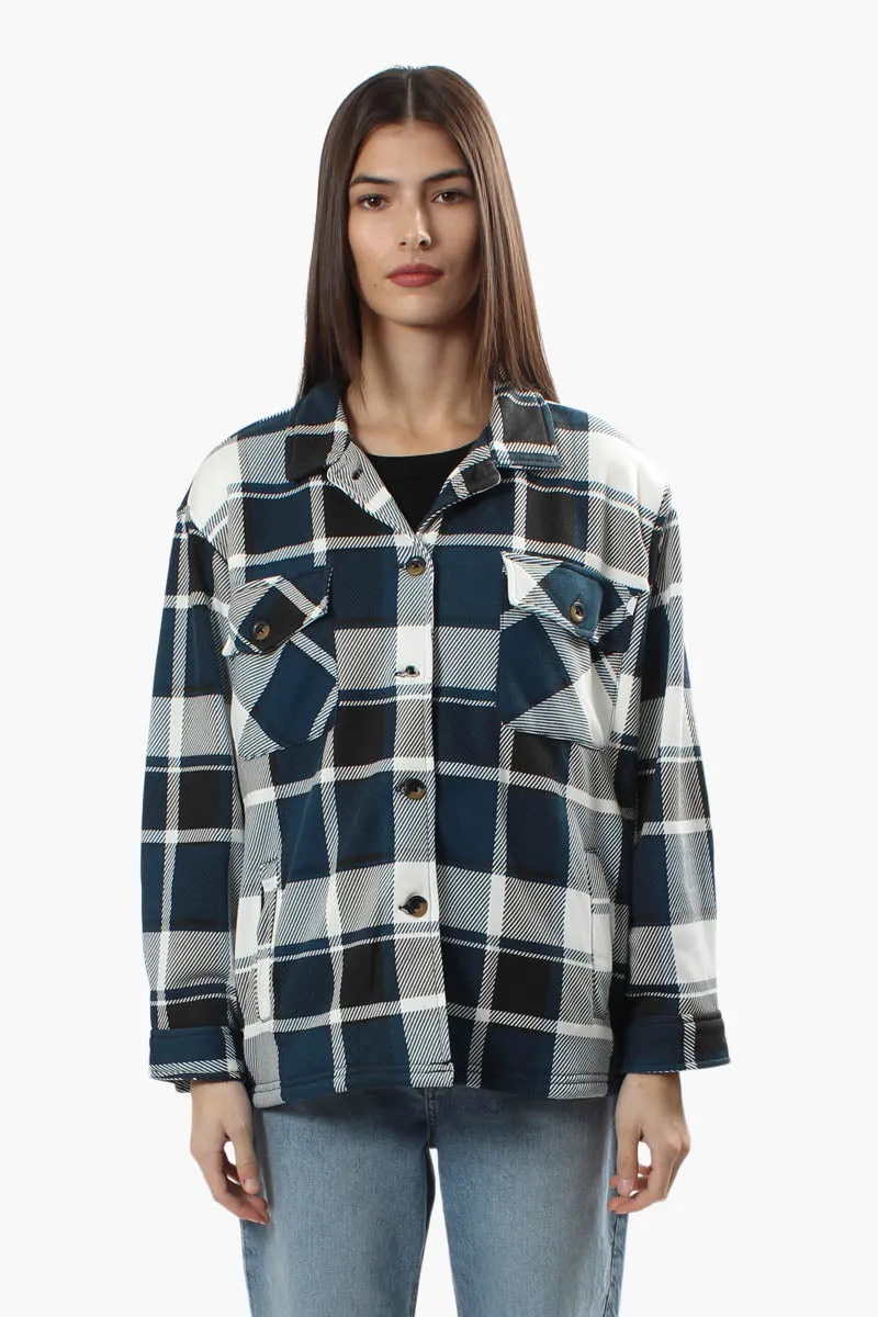 Canada Weather Gear Plaid Lightweight Jacket - Navy sold by Fairweather