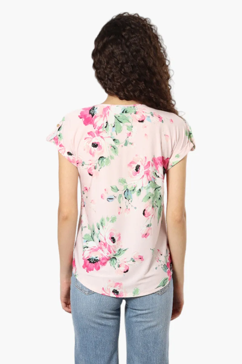 Beechers Brook Floral Half Zip Tee - Pink sold by Fairweather product image thumbnail 4