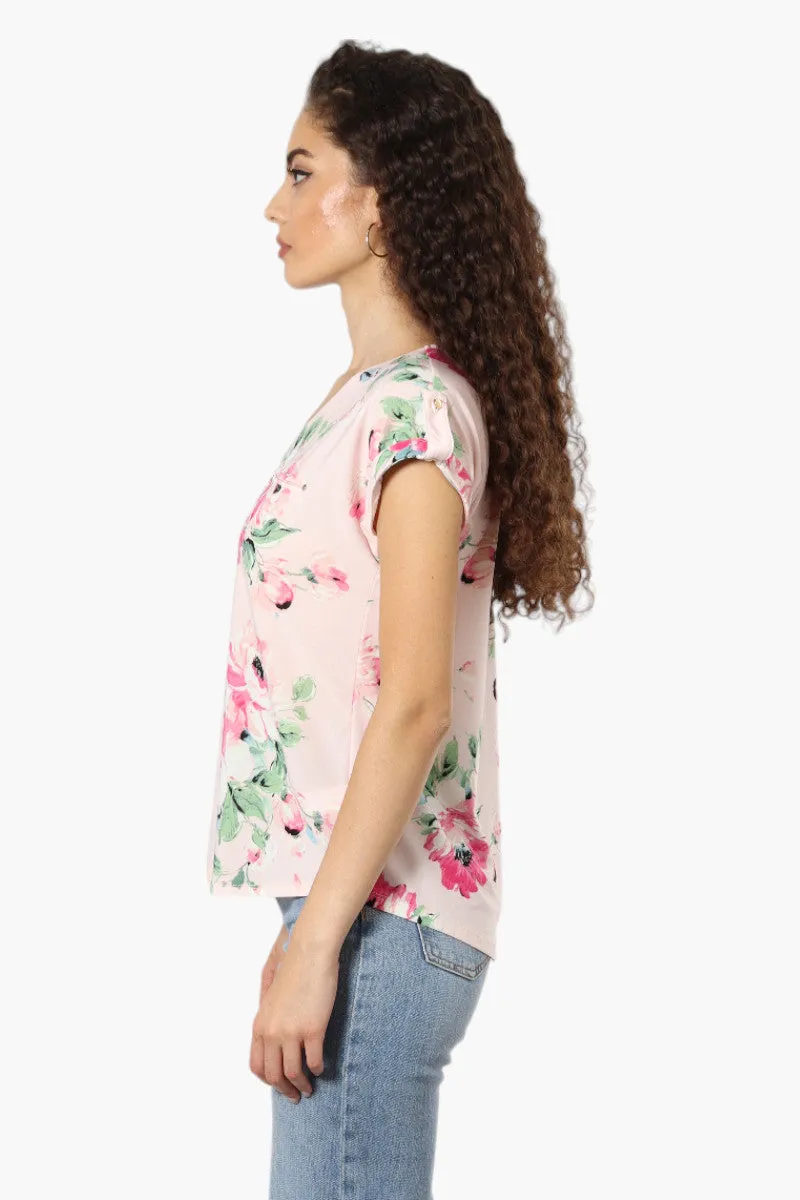Beechers Brook Floral Half Zip Tee - Pink sold by Fairweather product image thumbnail 3