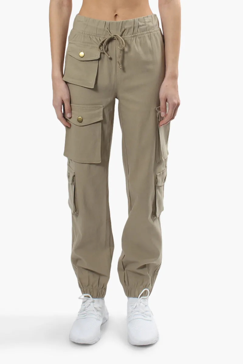 Urbanology Flap Pocket Cargo Pants - Beige sold by Fairweather