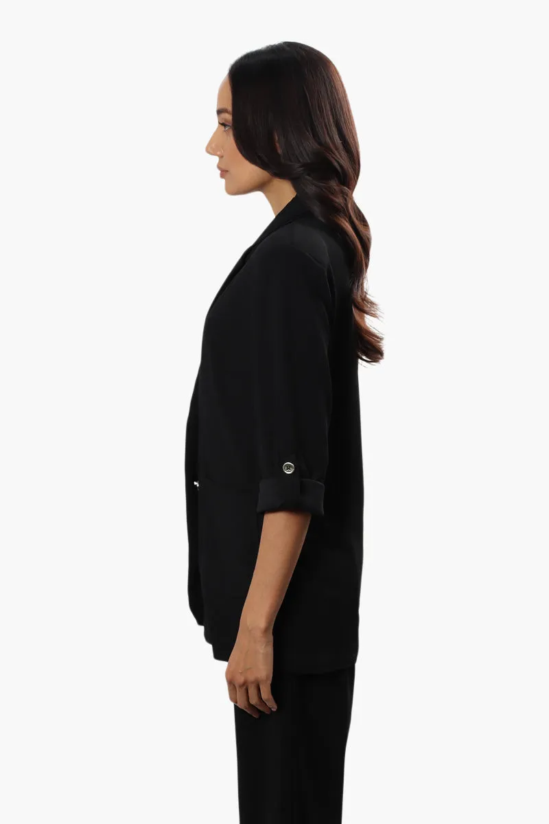 Impress Roll Up Sleeve 2 Button Blazer - Black sold by Fairweather product image thumbnail 3