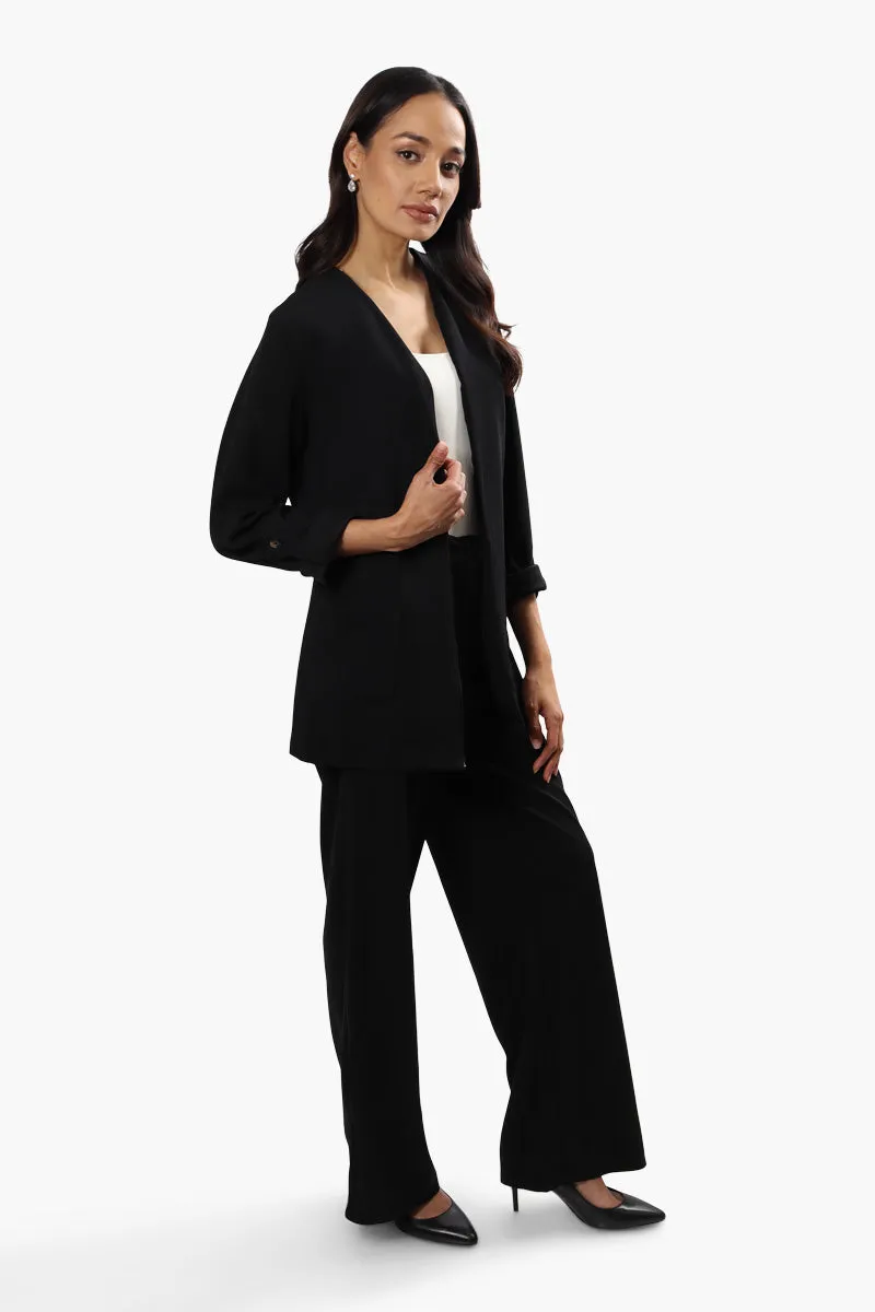 Limite Roll Up Sleeve Open Blazer - Black sold by Fairweather product image thumbnail 2