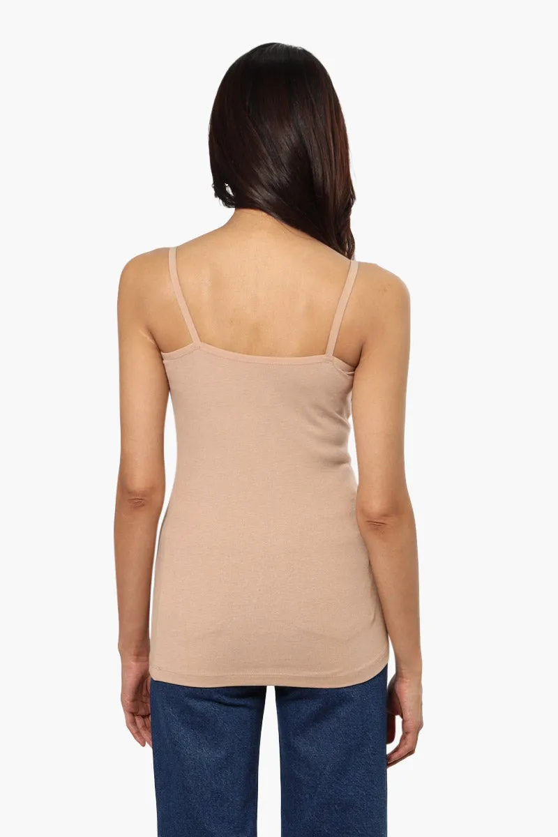 Majora Solid Basic Cami Tank Top - Camel sold by Fairweather product image thumbnail 4
