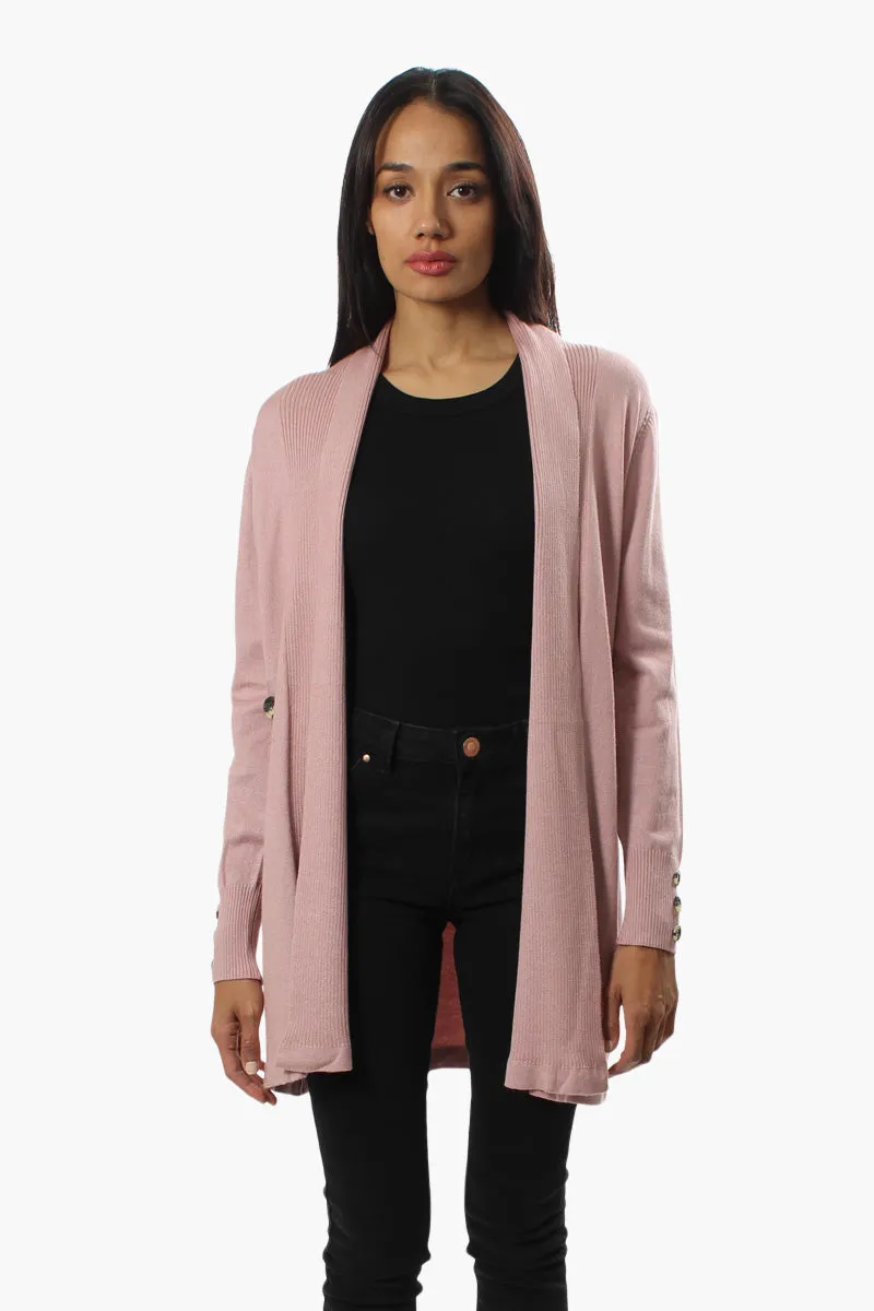 Beechers Brook Long Sleeve Open Cardigan - Pink sold by Fairweather