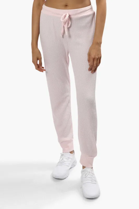 Mikk Thermal Waffle Jogger Sweatpants - Pink sold by Fairweather