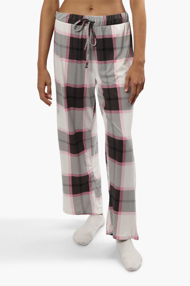Canada Weather Gear Plaid Print Pajama Pants - Pink sold by Fairweather