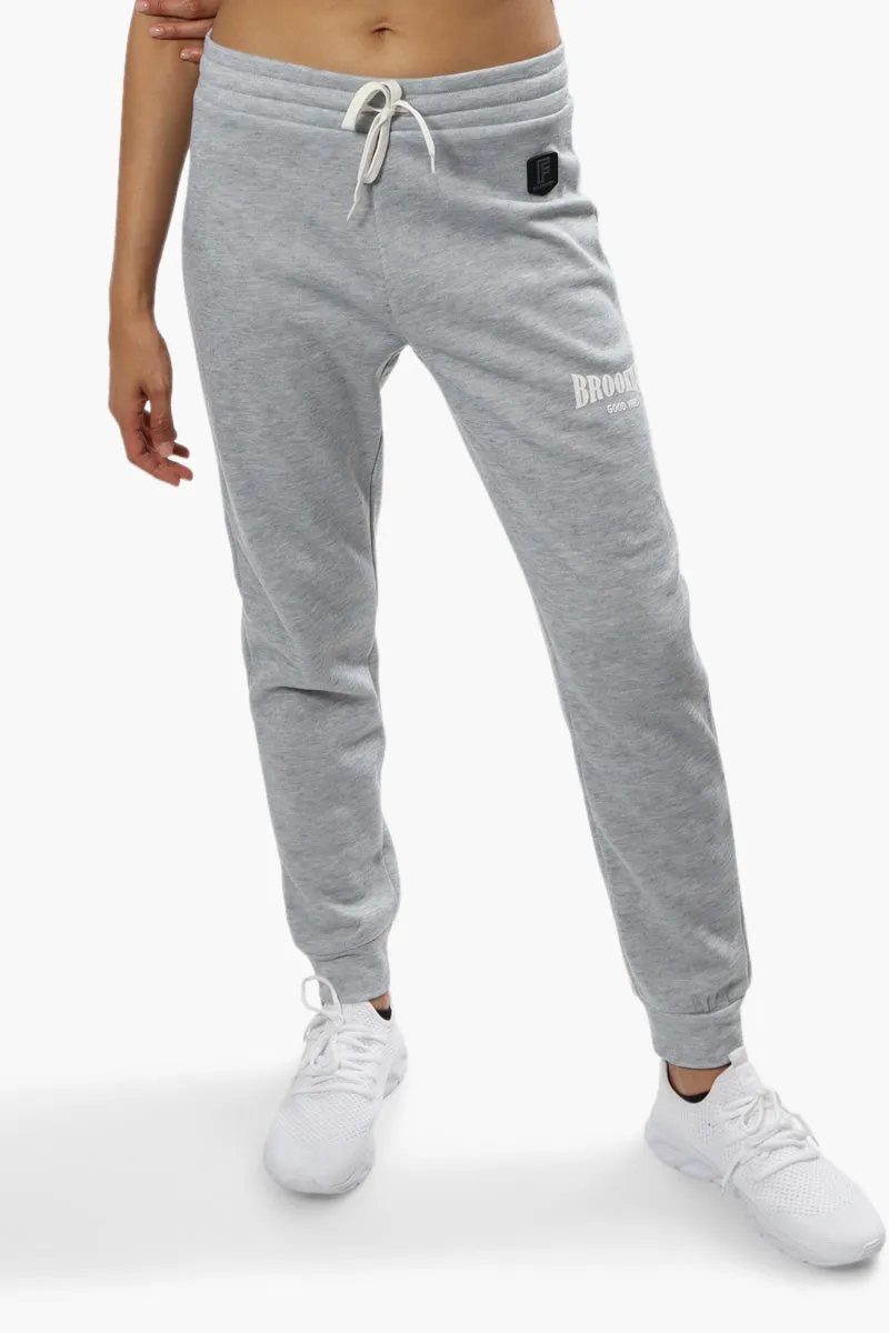 Fahrenheit Brooklyn Print Joggers - Grey sold by Fairweather