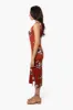 Majora Floral Henley Midi Dress - Rust sold by Fairweather