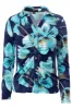 Floral Cinched Front Button Down Shirt - Navy sold by Fairweather