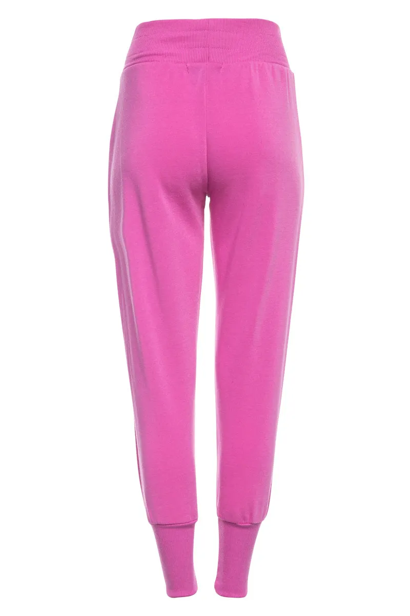 Solid High Waist Fleece Joggers - Pink sold by Fairweather product image thumbnail 2