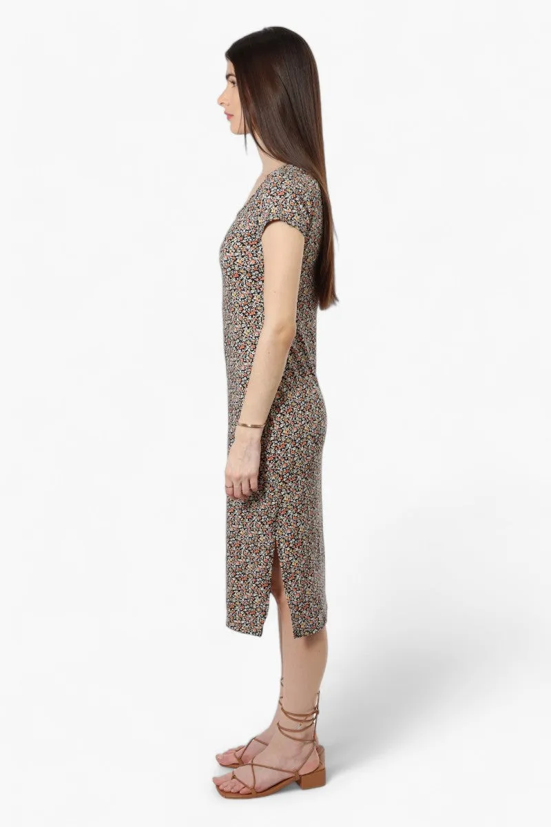 International INC Company Floral Cap Sleeve Midi Dress - Multi sold by Fairweather product image thumbnail 3