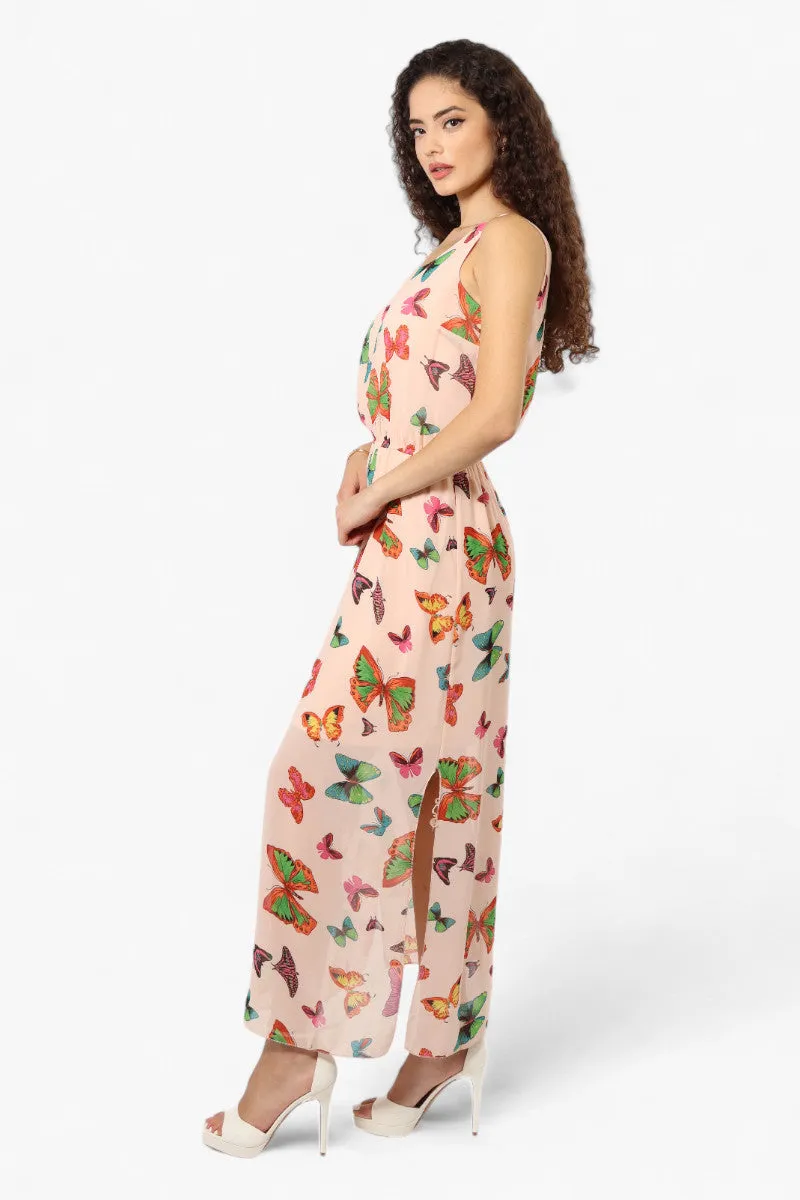 Limite Butterfly Pattern Sleeveless Tank Maxi Dress - Pink sold by Fairweather product image thumbnail 3