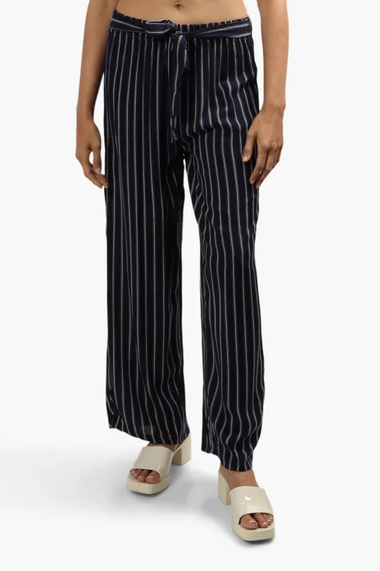 Beechers Brook Striped Palazzo Pants - Navy sold by Fairweather