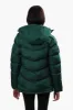 Super Triple Goose Chevron Puffer Bomber Jacket - Green sold by Fairweather