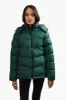 Super Triple Goose Chevron Puffer Bomber Jacket - Green sold by Fairweather