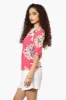 Beechers Brook Floral Roll Up Sleeve Blouse - Pink sold by Fairweather