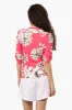 Beechers Brook Floral Roll Up Sleeve Blouse - Pink sold by Fairweather