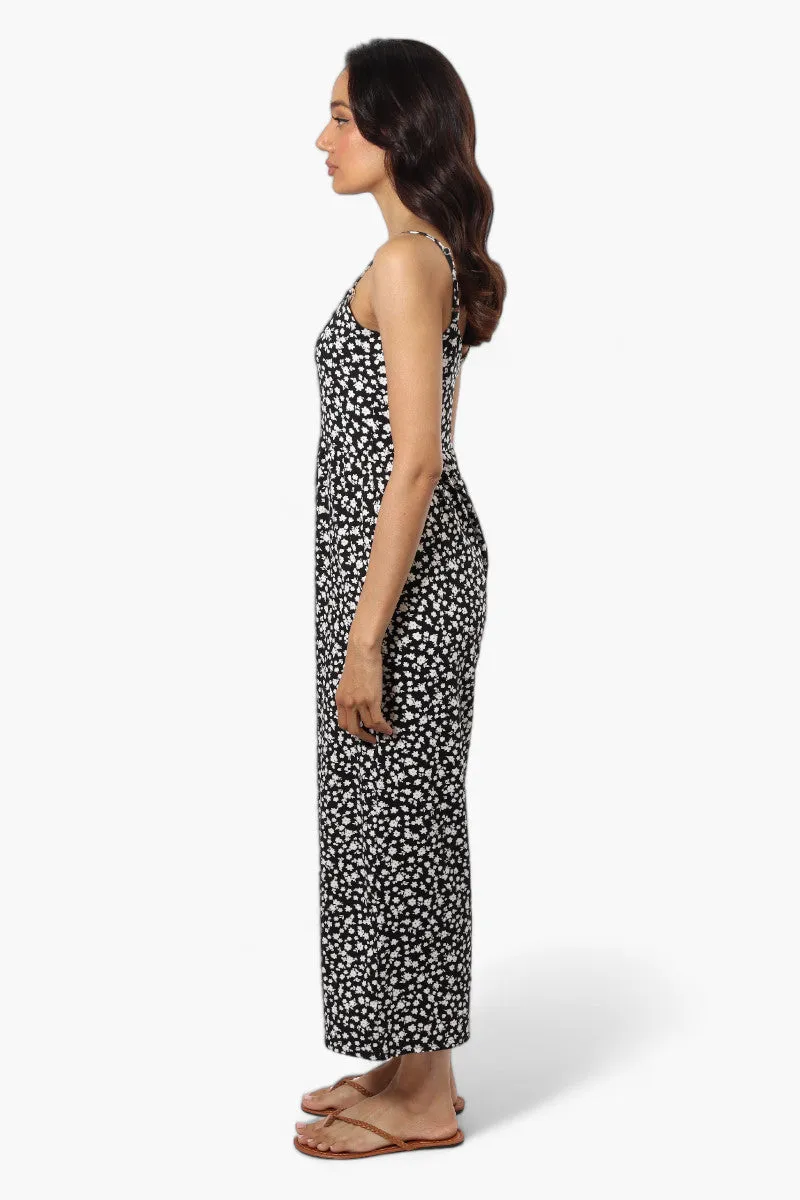 International INC Company Floral Spaghetti Strap Jumpsuit - Black sold by Fairweather product image thumbnail 3