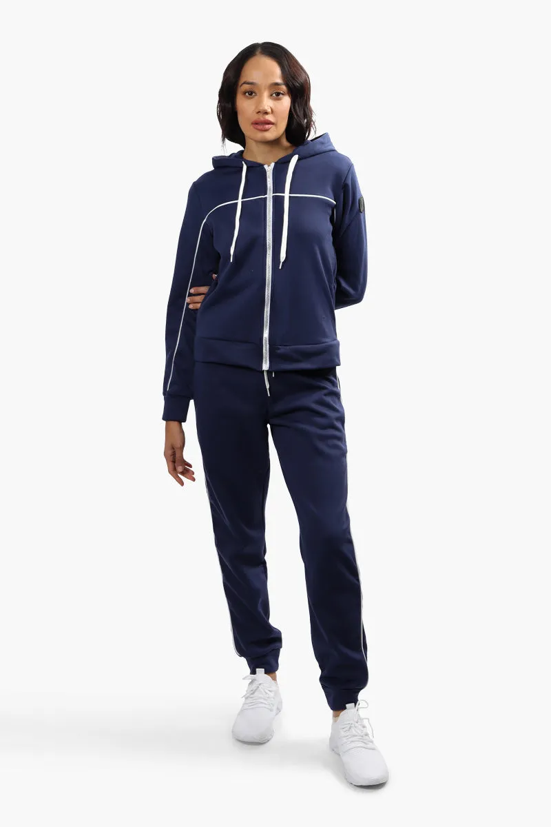 Fahrenheit Solid Piping Detail Hoodie - Navy sold by Fairweather product image thumbnail 2