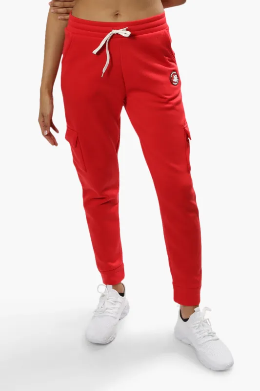 Canada Weather Gear Tie Waist Cargo Joggers - Red sold by Fairweather