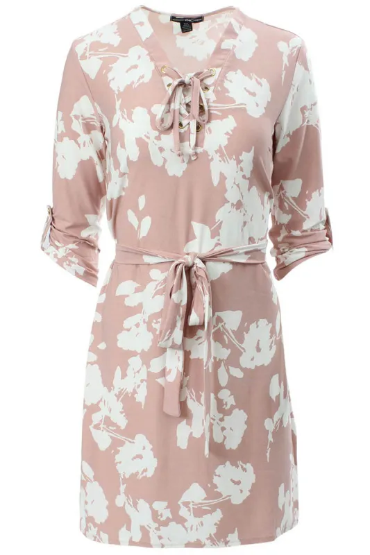 International INC Company Roll Up Sleeve Day Dress - Blush sold by Fairweather