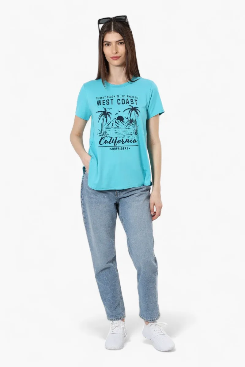 Magazine West Coast California Print Tee - Blue sold by Fairweather product image thumbnail 2