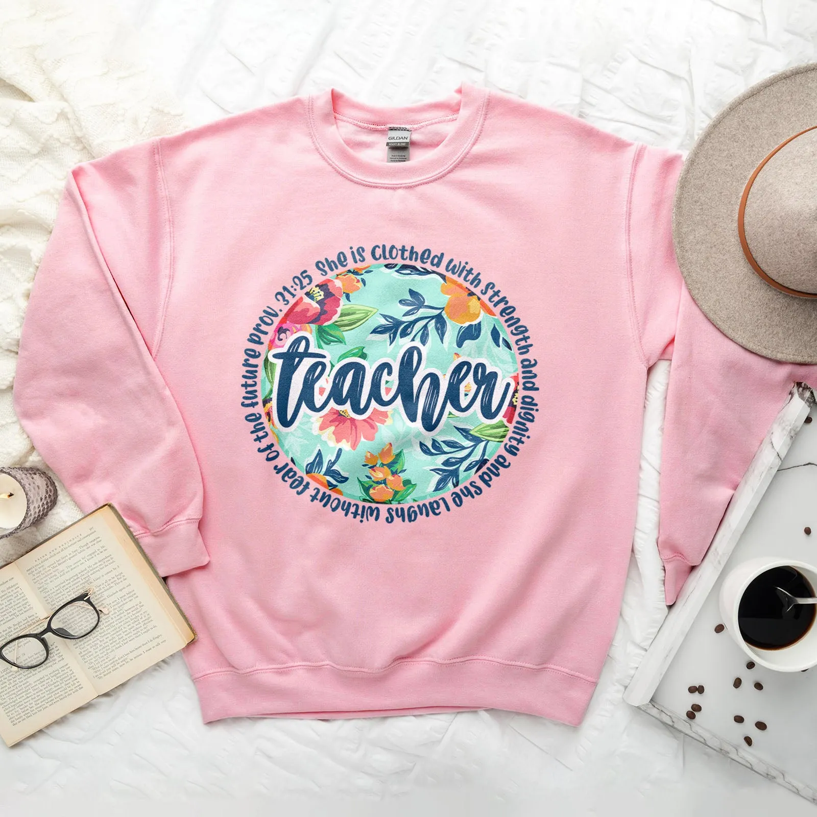 Proverbs Teacher Sweatshirt sold by Faithful and Co. product image thumbnail 2