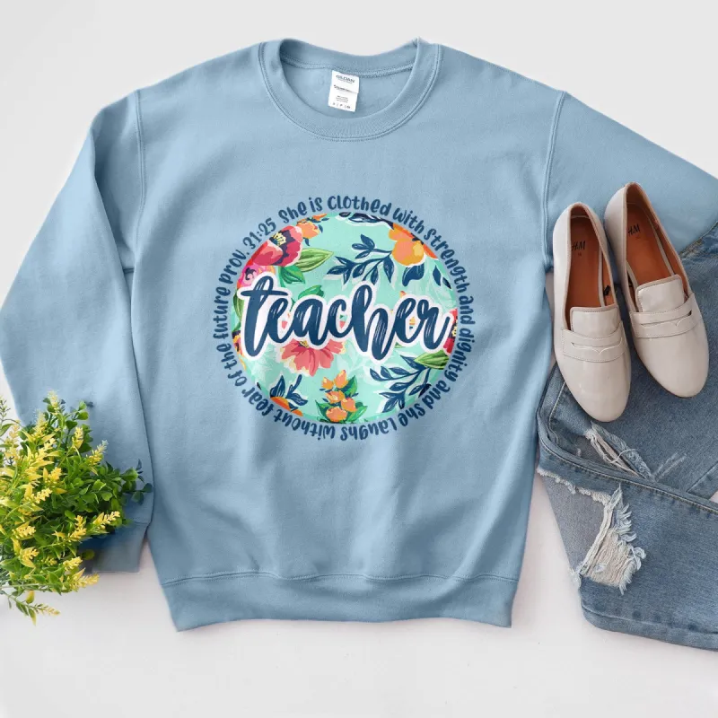 Proverbs Teacher Sweatshirt sold by Faithful and Co.