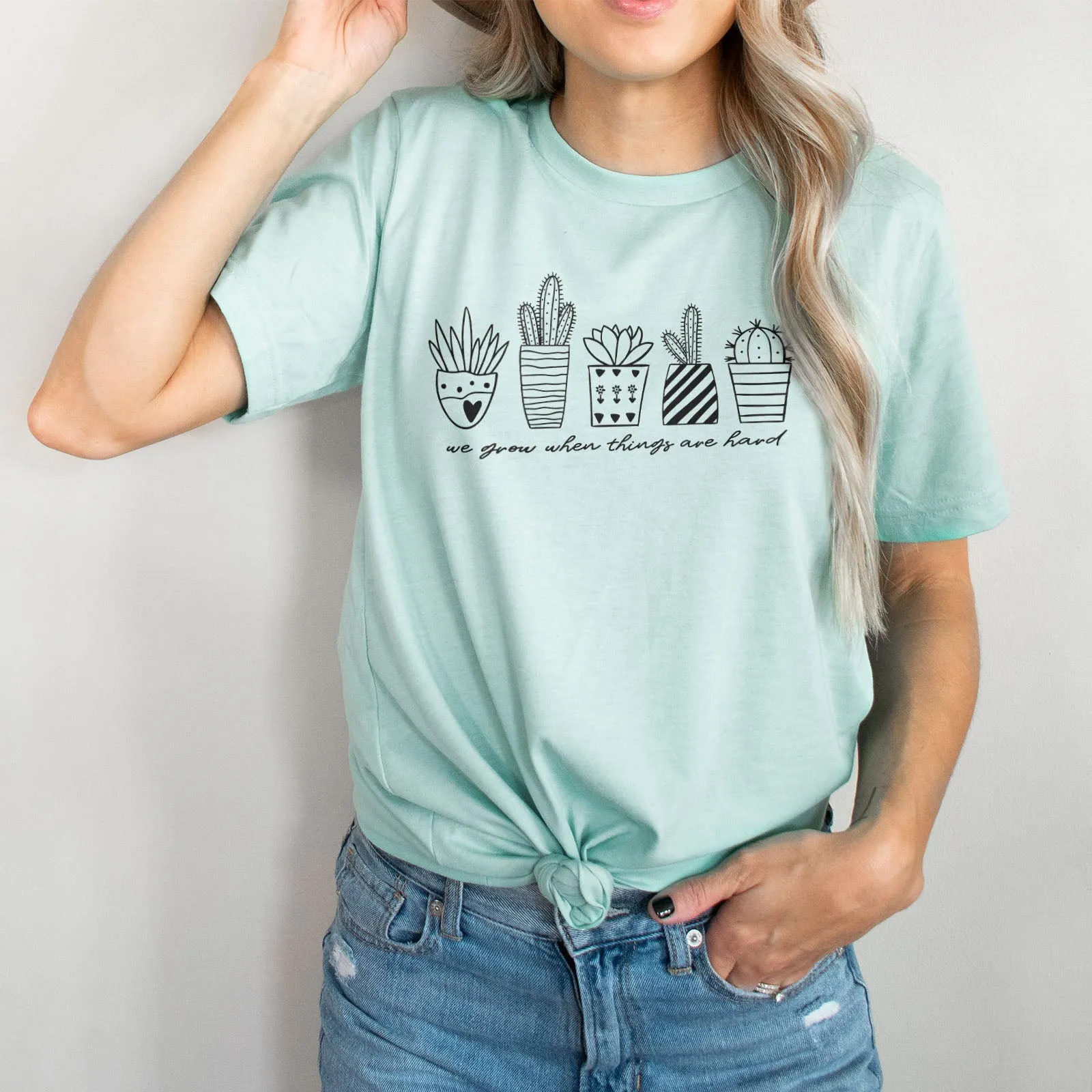 We Grow When Things Are Hard Tee sold by Faithful and Co. product image thumbnail 2