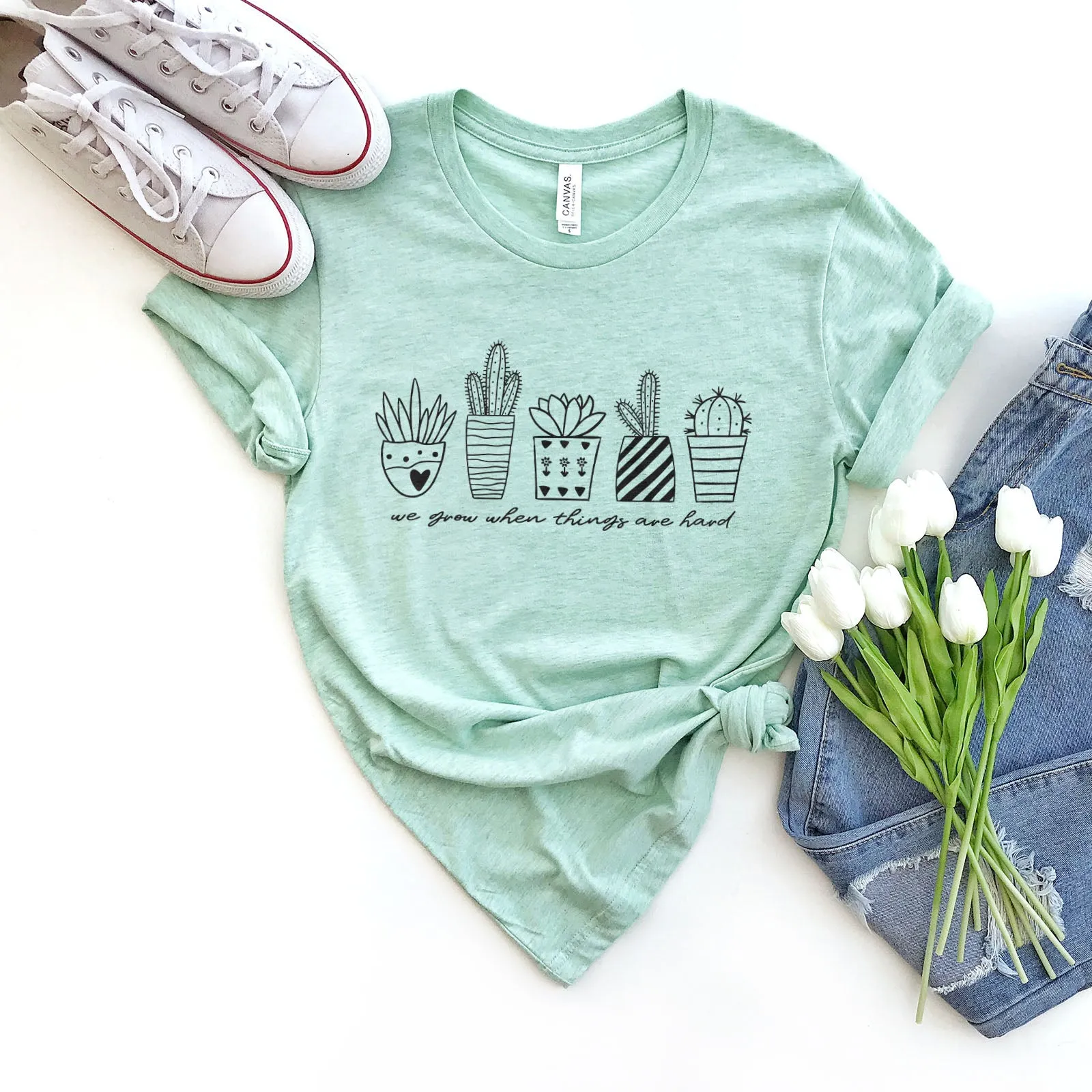 We Grow When Things Are Hard Tee sold by Faithful and Co.